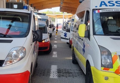 The transfer of 18 Ambulances 